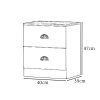 Esher 3 Piece Bedroom Furniture Set Matt White Oak Top - Image 7