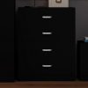 Tunis 4 Drawer Chest Of Drawers Matt Black - Image 2