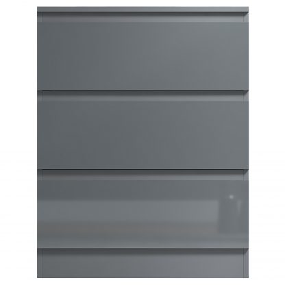 Stora 3 Drawer Chest of Drawers - Grey Gloss - Image 8