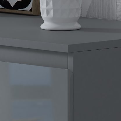 Stora 8 Drawer Chest Of Drawers - Grey Gloss - Image 4