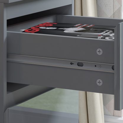 Stora 2 Drawer Bedside - Grey Gloss - Image 6