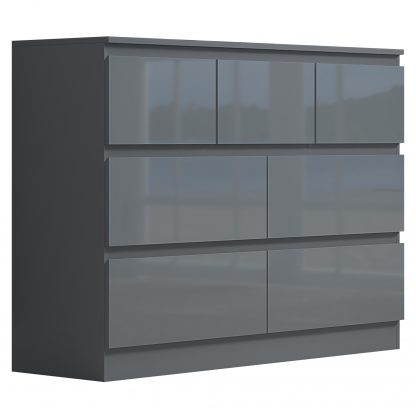 Stora 7 Drawer Merchant Chest - Grey Gloss - Image 7