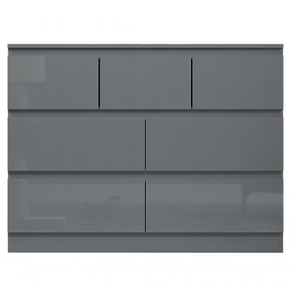 Stora 7 Drawer Merchant Chest - Grey Gloss - Image 8
