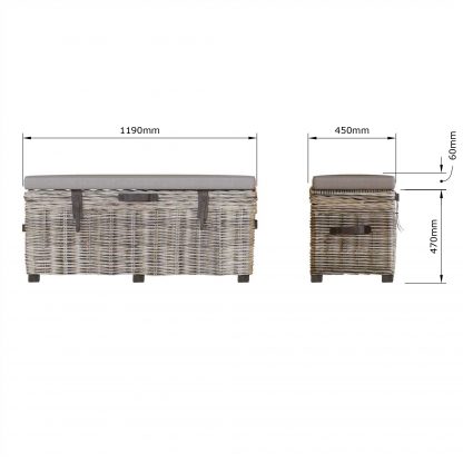 Maya Storage Bench with Cushion - Image 2