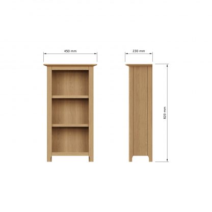 Taberno 3 Tier Bookcase - Oak - Image 5