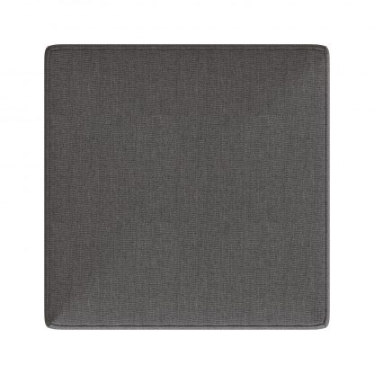 Grey Linen Ottoman Footstool Storage Seat With Solid Wooden Legs - Image 5
