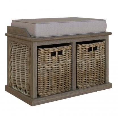 Maya Small Bench With Baskets - Image 5