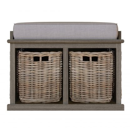 Maya Small Bench With Baskets - Image 4