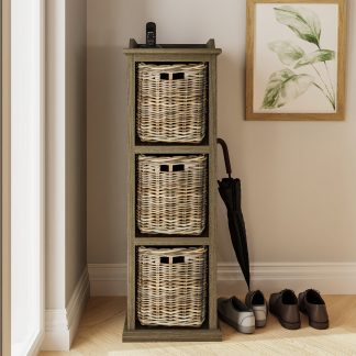 Maya Tall Storage Unit 3 Baskets High
