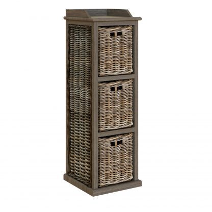 Maya Tall Storage Unit 3 Baskets High - Image 5