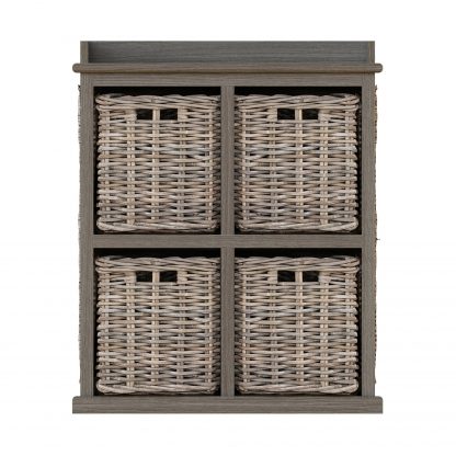 Maya Large Storage Unit 2 Over 2 Baskets - Image 4