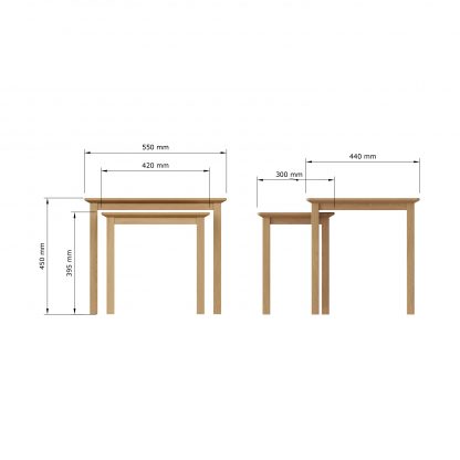 Taberno Nest Of 2 Tables - Oak - Image 5