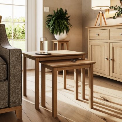 Taberno Nest Of 2 Tables - Oak