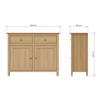 Taberno 2 Door 2 Drawer Sideboard - Oak - Image 2