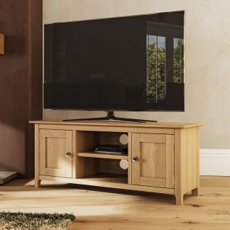 Taberno Large 2 Door TV Unit - Oak