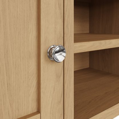 Taberno Large 2 Door TV Unit - Oak - Image 4