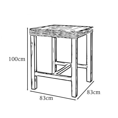 Maya Rattan Bar Table and Chairs Set Offer - Image 2