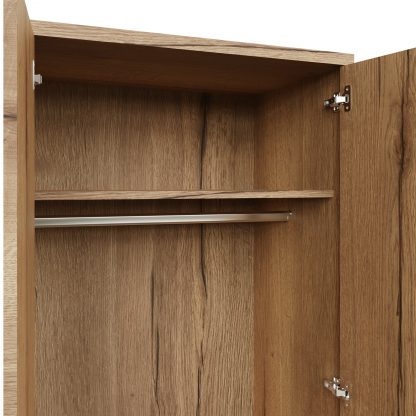 Fisso 2 Door Double Wardrobe - Cracked Oak (Not Fast Click Assembly) - Image 3