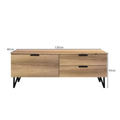 Fisso TV Unit Fast Click Assembly - Cracked Oak - Image 6