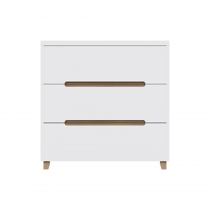 Veloce 3 Drawer White Gloss Bedside Fast Click Assembly - Image 4