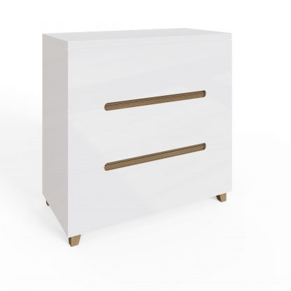 Veloce 3 Drawer White Gloss Bedside Fast Click Assembly - Image 5
