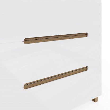 Veloce 3 Drawer White Gloss Bedside Fast Click Assembly - Image 7