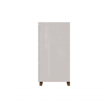 Veloce 3 Drawer White Gloss Bedside Fast Click Assembly - Image 9