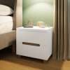 Veloce 2 Drawer White Gloss Bedside Fast Click Assembly - Image 2