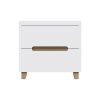 Veloce 2 Drawer White Gloss Bedside Fast Click Assembly - Image 4