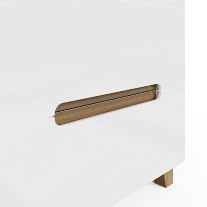Veloce 2 Drawer White Gloss Bedside Fast Click Assembly - Image 6