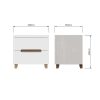 Veloce 2 Drawer White Gloss Bedside Fast Click Assembly - Image 9
