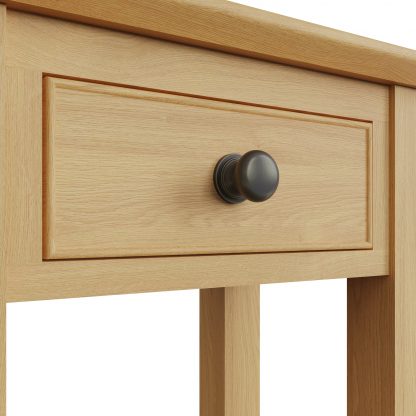 Arvid Oak Assembled Telephone Hall Table - Image 6