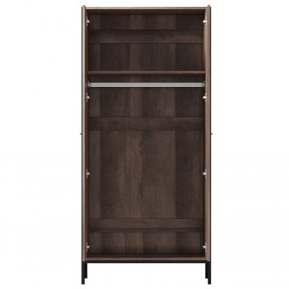 Industrial Inspired 2 Door Double Wardrobe - Image 7