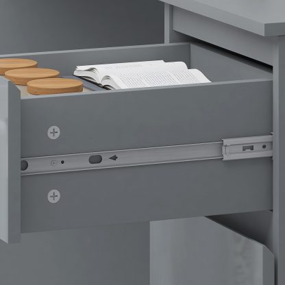 Stora 3 Drawer Dressing Table - Grey Gloss - Image 8