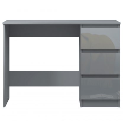 Stora 3 Drawer Dressing Table - Grey Gloss - Image 4