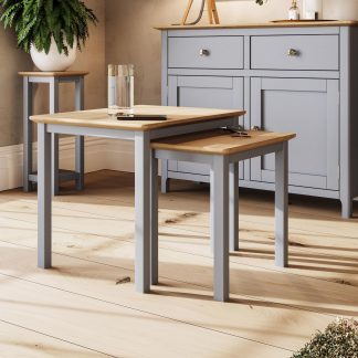 Taberno Nest Of 2 Tables - Dove Grey