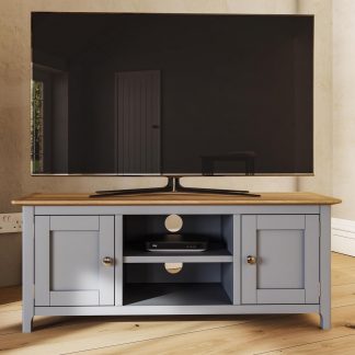 Taberno Large 2 Door TV Unit - Dove Grey