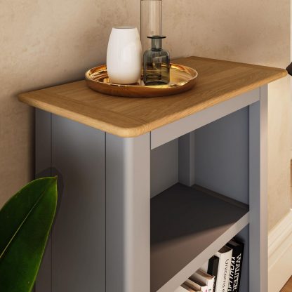 Taberno 3 Tier Bookcase - Dove Grey - Image 2