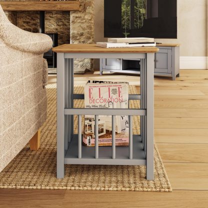 Taberno Magazine Rack - Dove Grey - Image 2