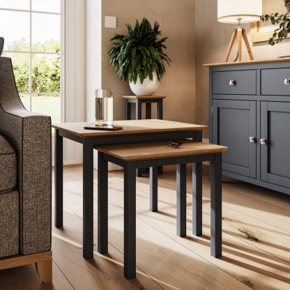 Taberno Nest Of 2 Tables - Graphite Blue - Image 2