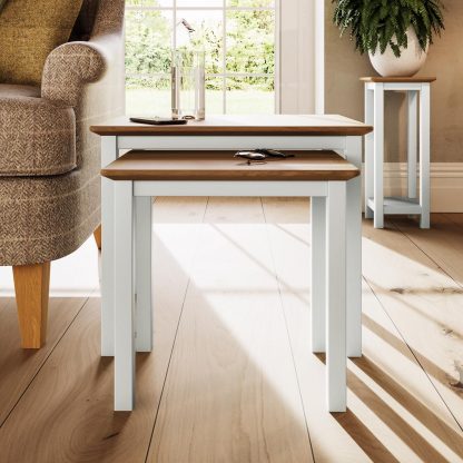 Taberno Nest Of 2 Tables - Linen - Image 2