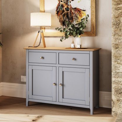 Taberno 2 Door 2 Drawer Sideboard - Dove Grey - Image 2