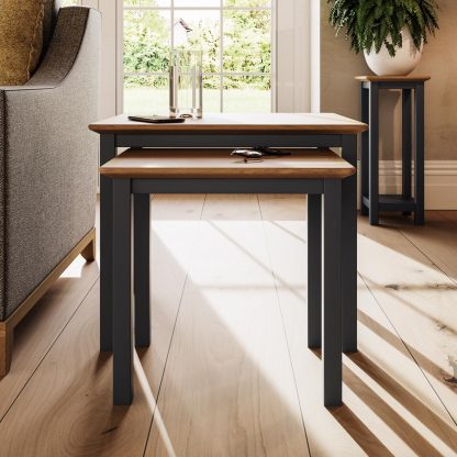 Taberno Nest Of 2 Tables - Graphite Blue - Image 3