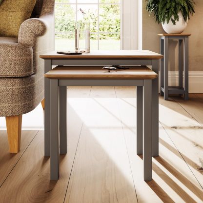 Taberno Nest Of 2 Tables - Dove Grey - Image 3