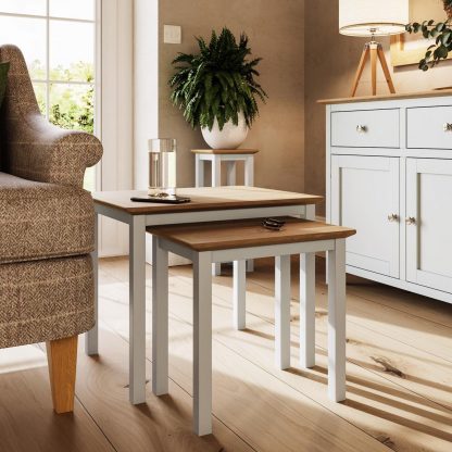 Taberno Nest Of 2 Tables - Linen - Image 3