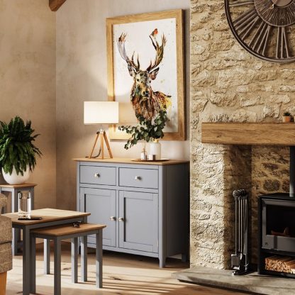 Taberno 2 Door 2 Drawer Sideboard - Dove Grey - Image 3