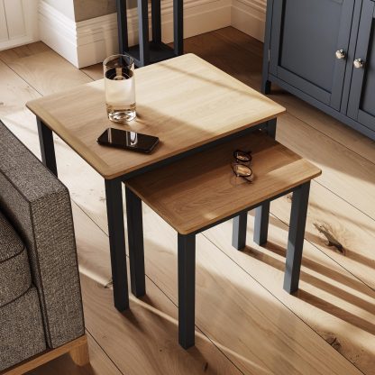 Taberno Nest Of 2 Tables - Graphite Blue - Image 4