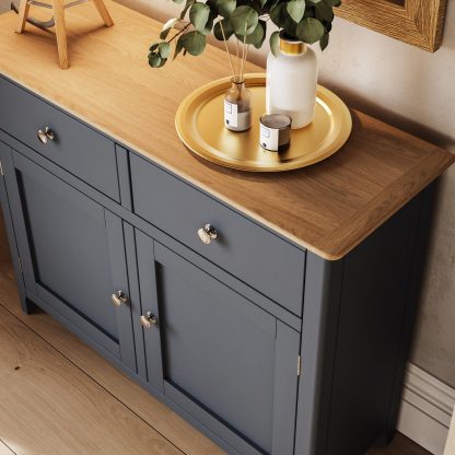 Taberno 2 Door 2 Drawer Sideboard - Graphite - Image 4