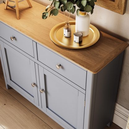 Taberno 2 Door 2 Drawer Sideboard - Dove Grey - Image 4