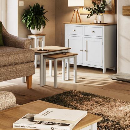 Taberno Nest Of 2 Tables - Linen - Image 4